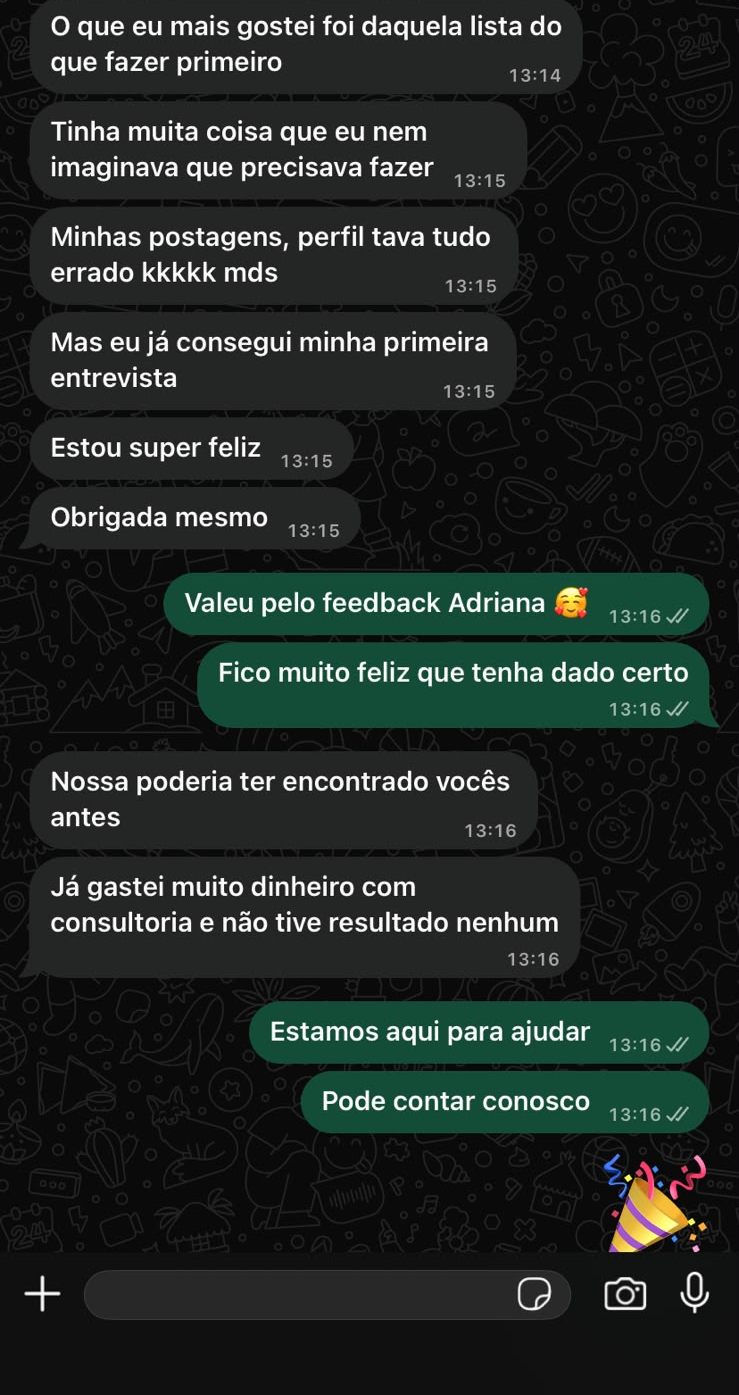Conversa no WhatsApp com Adriana Souza